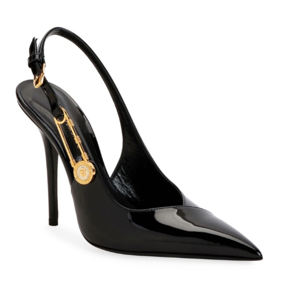 Versace Safety Pin Slingback Pumps NEW!!!
